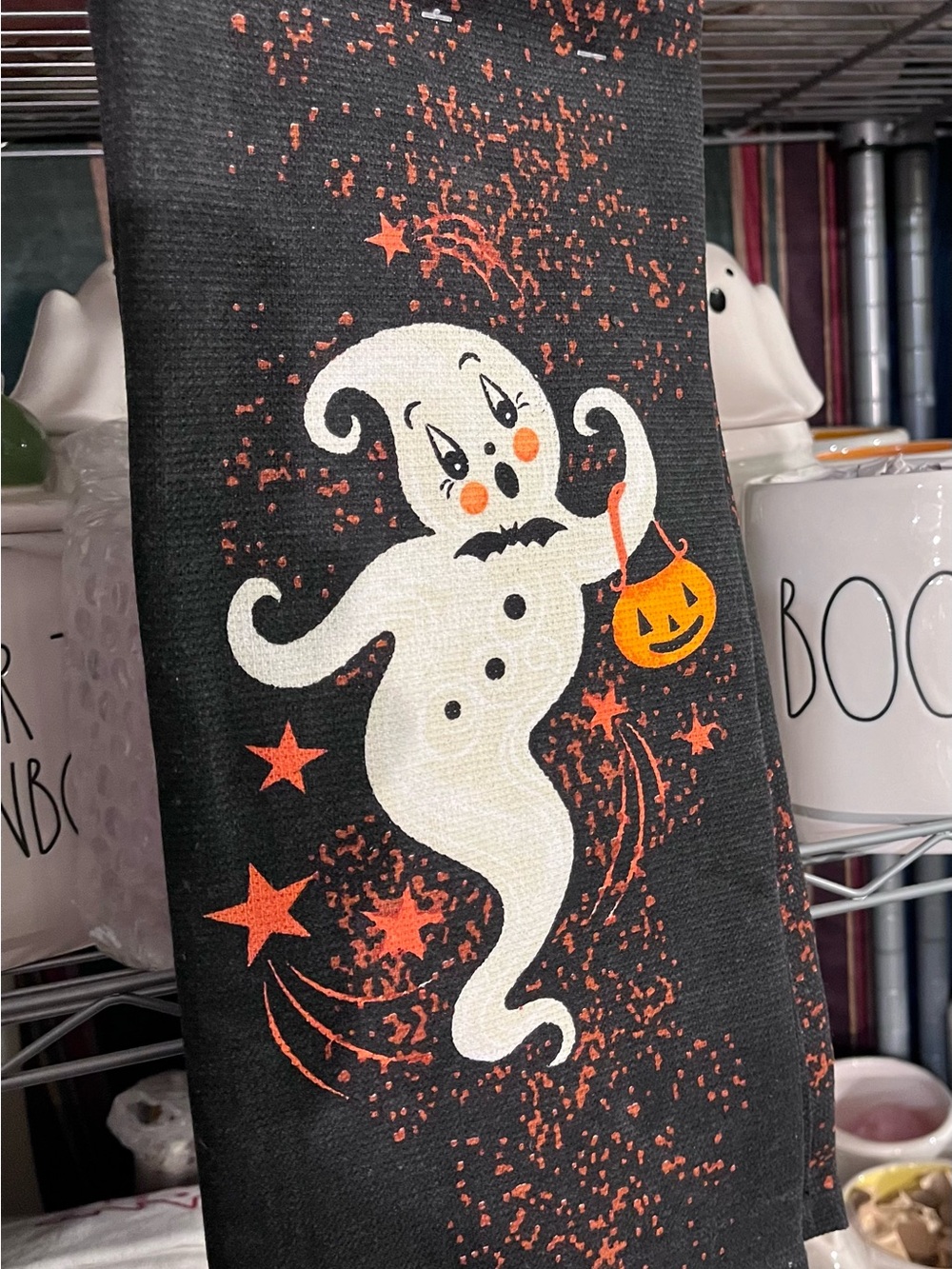 Kids Halloween Ghost Costume Accessory - White & Orange